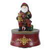Carillon natalizio per villaggio di Babbo Natale con luci e suoni h 15 cm