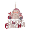 Pendaglio Babbo Natale Gregory con scritta Merry Christmas per Albero di Natale h 38 cm