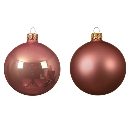 Palline in vetro per albero di natale Rosa velluto decorazione natalizia