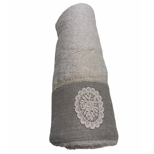 Set di 2 asciugamani in spugna super assorbenti 100% per il bagno