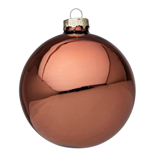 Palline in vetro Argilla Lucido tinta unita per albero di Natale moderno