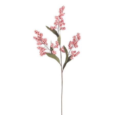 Ramo "Dayana" Rosa con Piume sfumate decorazione per interno da h 90 cm