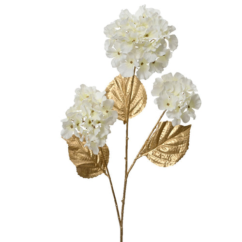 Ramo decorativo color Oro e bianca per decorazioni e composizioni di fiori h 87 cm