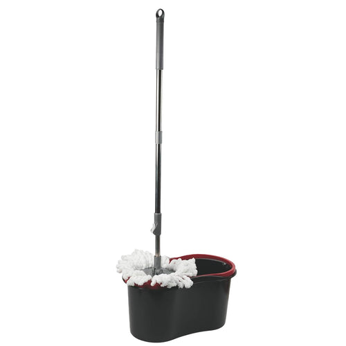 Secchio lavapavimenti Super mop con strizzatoio con manico allungabile fino a 110 cm