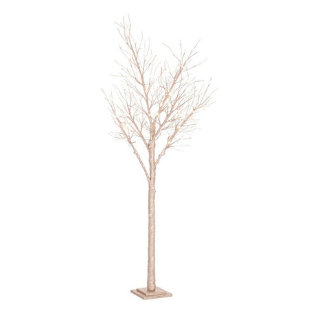 Albero luminoso "Timber Cha" Champagne, Ramo con led a Luce Calda decorazione da Interno h 210 cm