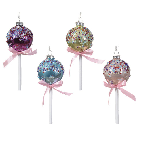 Pendaglio a forma di lecca lecca decorazione per albero di natale, 12 pezzi