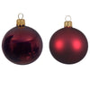 Palline per albero di natale in vetro color rosso scuro da 8 cm, tubo da 6 pezzi