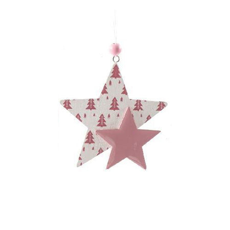 Pendente natalizio laccato in legno Ø 10 cm per albero di Natale