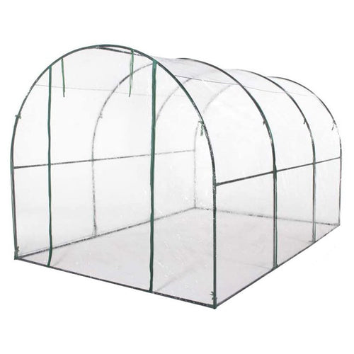 Serra da orto Tunnel per piante in acciaio con chiusura a doppia cerniera