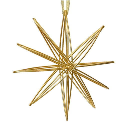 Pendaglio oro a forma di stella di natale decorazione natalizia