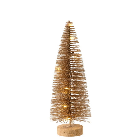 Alberello di Natale oro  pino con LED luminosi a luce calda decorazione natalizia
