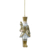 Pendente a forma di Soldato in poliresina, color Oro, per Albero di Natale h 13 cm