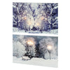 Quadro con LED luminosi a luce calda decorazione natalizia, dipinto da  h 58 cm