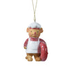 Pendaglio topolini vestiti da cuochi decorazione natalizia h 11 cm