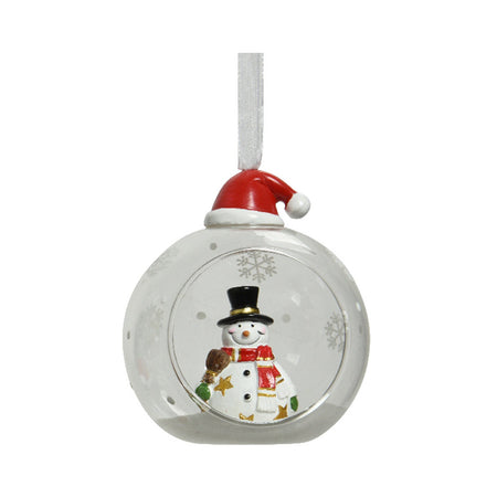 Palline decorative con babbo natale, renna e pupazzo di neve da Ø 8 cm