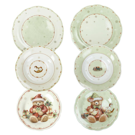 Servizio piatti 18 Pz Coccole Porcellana Brandani 80103BRA