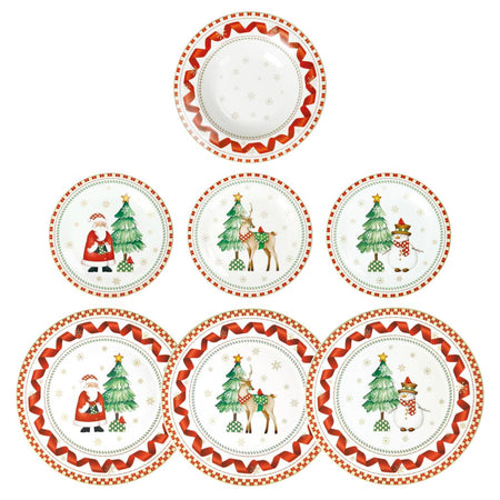 Servizio piatti 18 Pz Racconti Porcellana Brandani 84777BRD