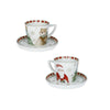 Set 2 Tazzine Caffè Racconti New Bone China Brandani 84802