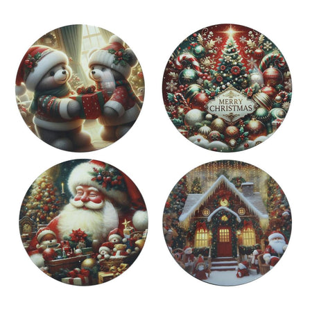 Set 4 Sottopiatti Christmas Decori Assortiti Brandani 83120