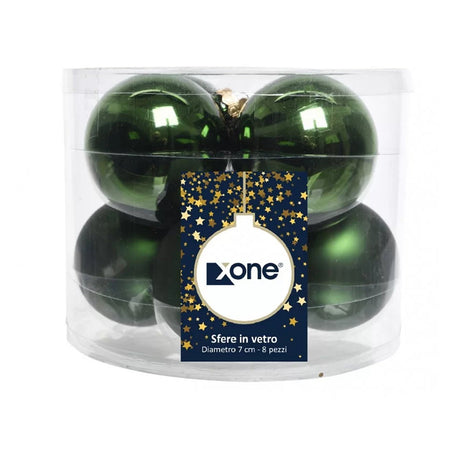 Sfere per albero di Natale in vetro per decorazione natalizia Ø 7 cm set da 8 pezzi
