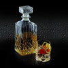 Set Bottiglia decanter da Whisky con 6 bicchieri in vetro intagliato 900 ml