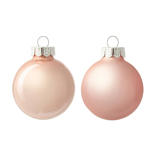 Palline in vetro per albero di natale rosa blush decorazione natalizia