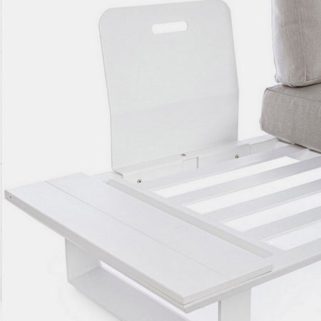 Salottino angolare da giardino "Konnor" in alluminio per giardino e veranda