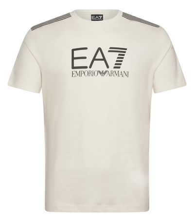 Emporio Armani T-Shirt Uomo Girocollo 7 Lines in Jersey Di Misto Cotone Asv