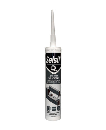 SILICONE UNIVERSALE TRASPARENTE ACETICO QFAST 280 GR SELSIL