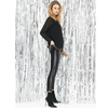 Sisi Leggings Easy Rock eco pelle nero Y534SI S34 - Passarelli Biancheria