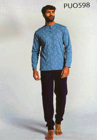 Pigiama Uomo Autunno/Inverno Milk and Honey David Rain – Cotone Interlock – Made in Italy