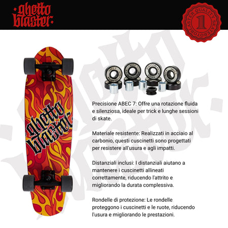 Skateboard Ghettoblaster Cruiser Flame 28.0"