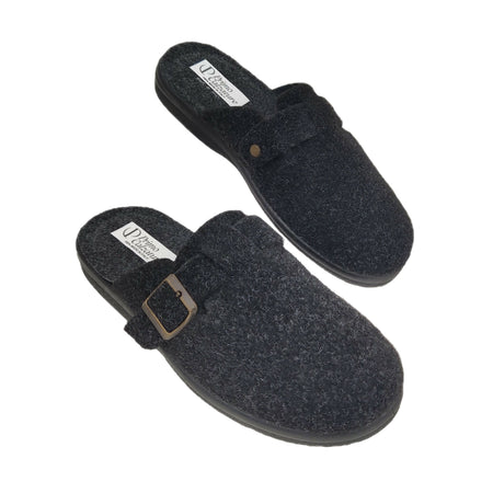 Le Valdostane, Fantastiche Pantofole Uomo Invernali da Casa, Calde e Imbottite, Ciabatte Inverno Antiscivolo con Pelo, Ciabatta da Camera Made in Italy, Fibbia Regolabile Comfort Unico