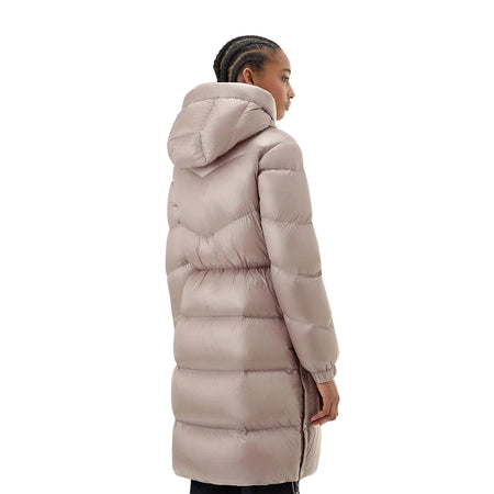 Woolrich giacche donna woolrich - aliquippa long puffer jacket - beige da donna