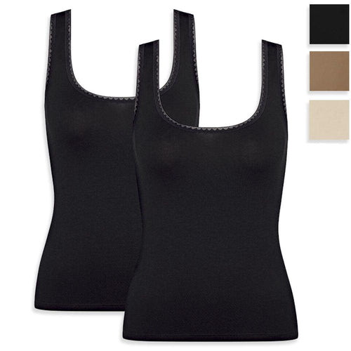 Sloggi Donna Confezione 2 Canottiere Go Shirt SL 10209426 S27 - Passarelli Biancheria