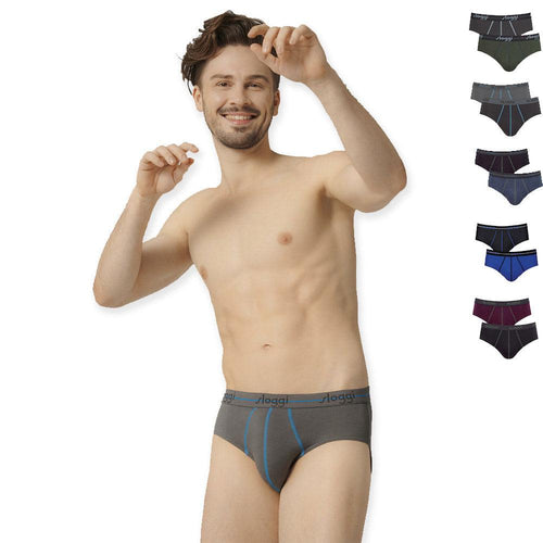 Sloggi Uomo 2 Slip Start Midi 10050546 S13 - Passarelli Biancheria