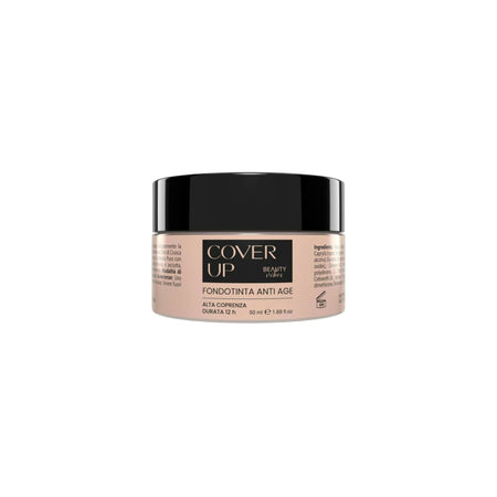 CoverUp Makeup – Fondotinta Antiage Water Resistant 50ml – Lunga Tenuta con Acido Ialuronico ed Emollienti Naturali – Idratante e Levigante – AlohaLabs