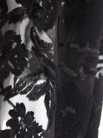 Lardini Abito Lungo in Tulle con Stampa Fiori Velvet da donna