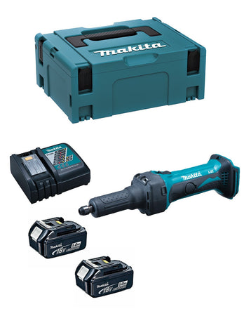 Smerigliatrice Diritta MAKITA DGD800RTJ (2 x 5,0 Ah + DC18RC + MAKPAC 2)