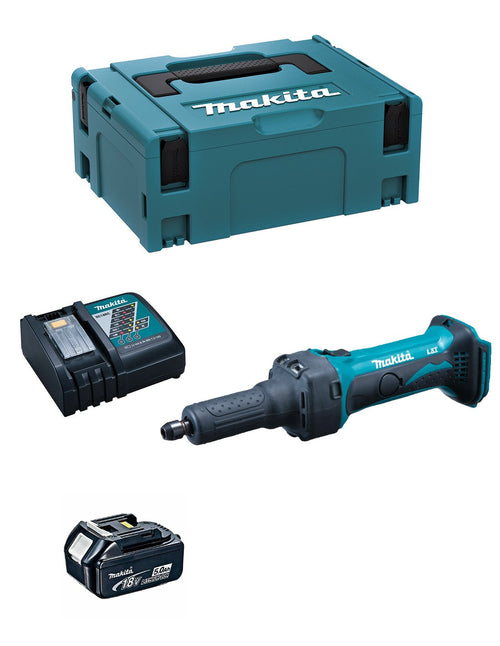 Smerigliatrice Diritta MAKITA DGD800RTJ1 (1 x 5,0 Ah + DC18RC + MAKPAC 2)