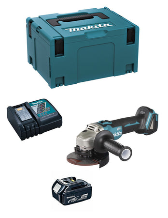 Smerigliatrice MAKITA DGA506RTJ1 (1 x 5,0 Ah + DC18RC + MAKPAC 3)