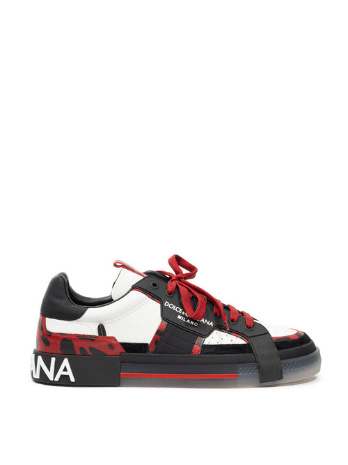 Dolce & Gabbana Sneakers basse Portofino in Pelle da uomo