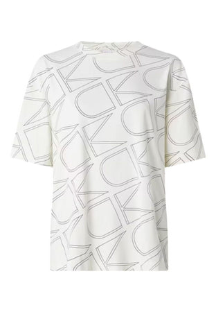 calvin klein T-SHIRT ALL OVER MONOGRAM T-SHIRT da donna