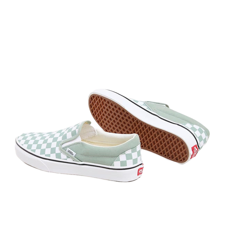 Sneakers Vans Slip-On green checkerboard