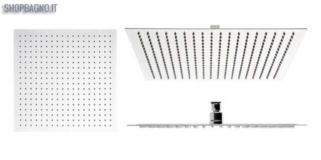 Soffione Doccia Quadrato cm 25x25 Ultraflat Cromato