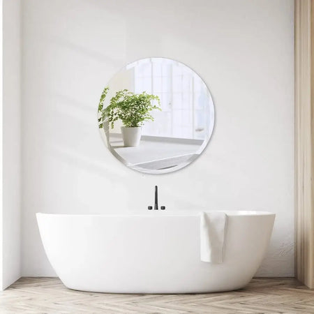 Specchio Semplice Rotondo Con Bordi Smussati - Shopbagno.it