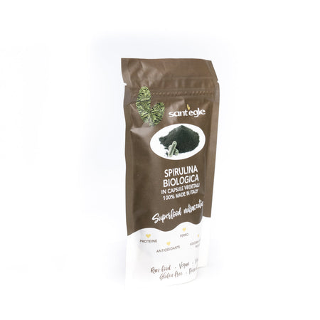 Spirulina biologica, 300 capsule da 360 gr