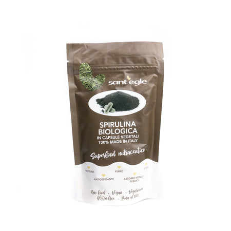 Spirulina biologica, 300 capsule da 360 gr