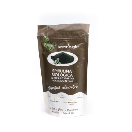 Spirulina biologica, 300 capsule da 360 gr