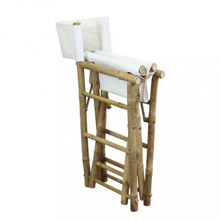 Sedia regista "Mojito" da esterno in legno di Bamboo, 60 x 44 x 88 cm